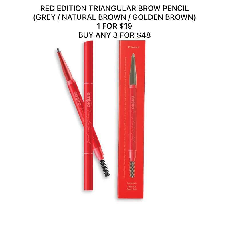1 RED EDITION TRIANGULAR BROW PENCIL - NATURAL BROWN