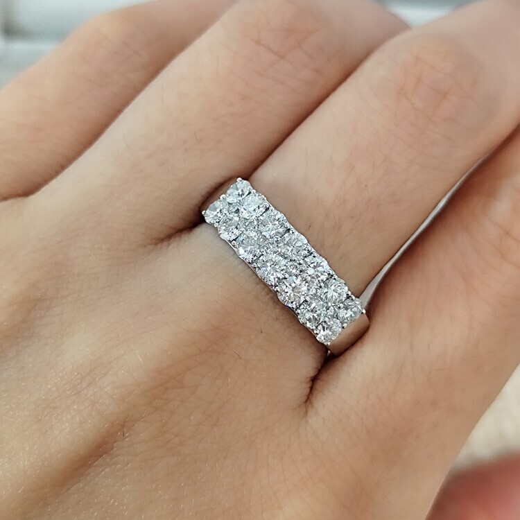 雙行鑽石排戒-1.359ct