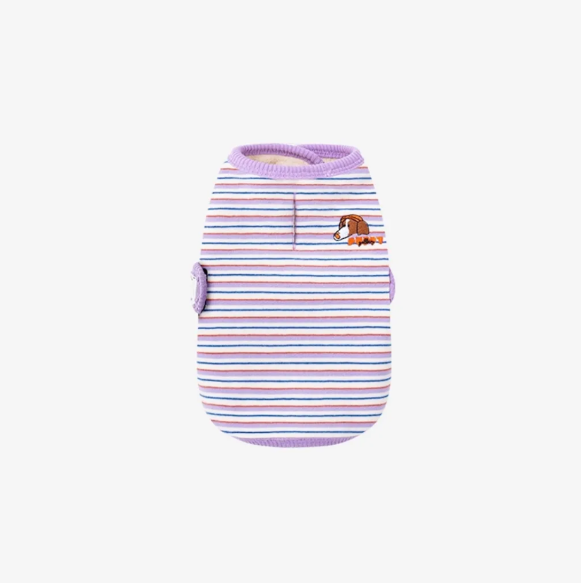 Puppy Gallery🇰🇷 Jam Jam 條紋披風 紫 寵物冬衣 寵物背心 狗狗冬衣 貓咪冬衣