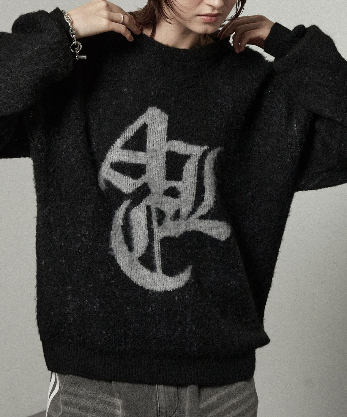 超扯降價>降價>日本 Alfred Alex 字母 印花 寬鬆 毛衣 針織衫 五款