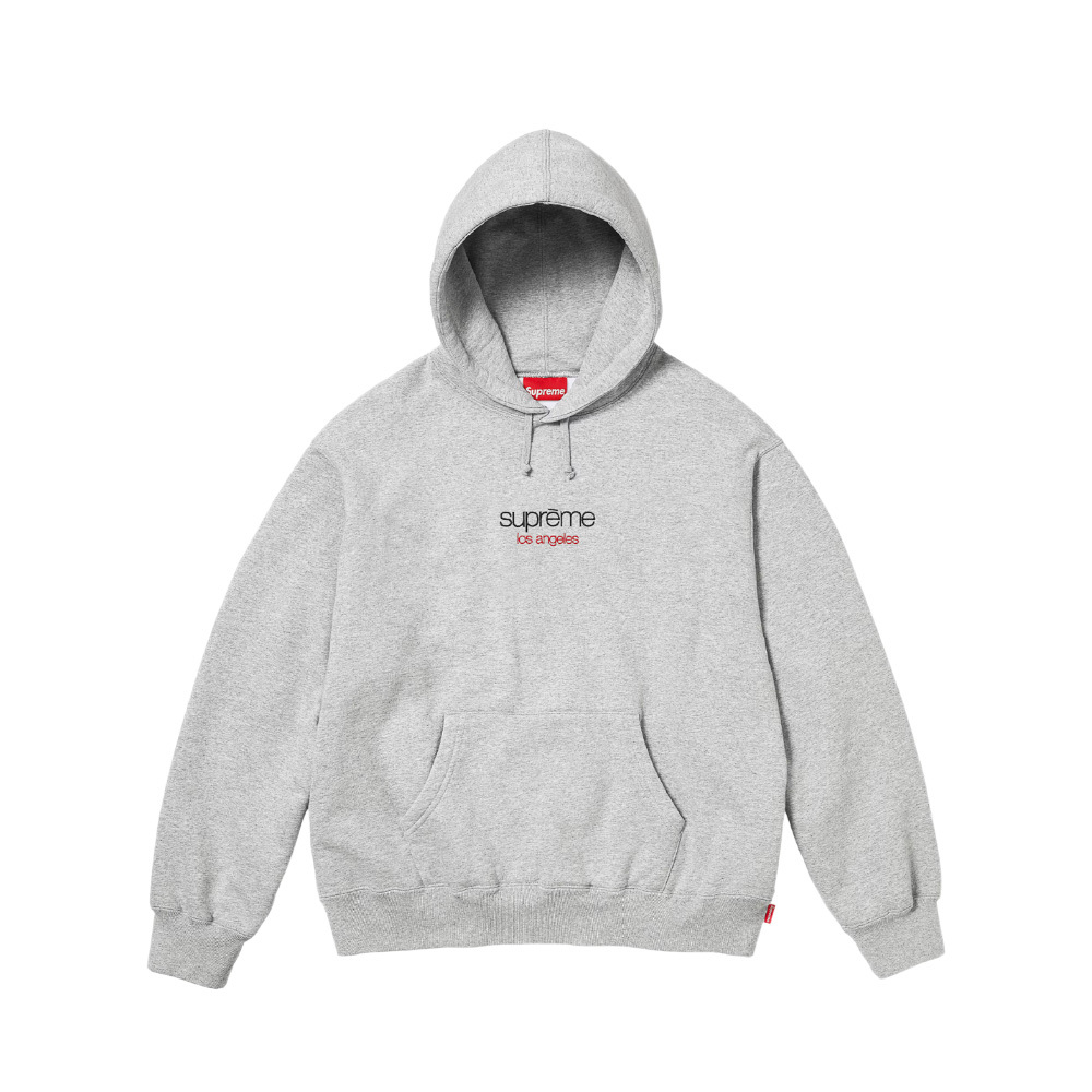Supreme Classic Logo Los Angeles Hooded Sweatshirt 洛杉磯 灰 FW25SW29C-GY