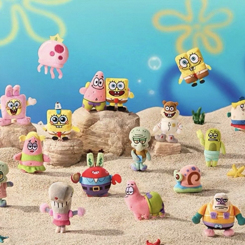 SPONGEBOB 比奇堡 冰箱貼 一日遊系列 毛絨貼貼 盲包