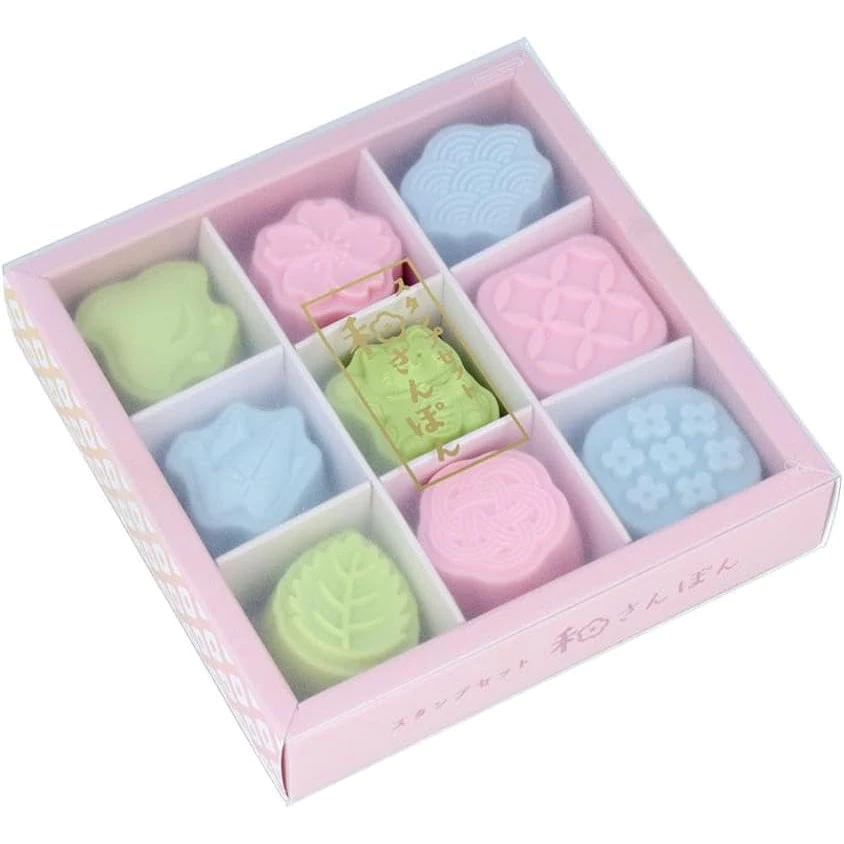 招財貓 日系和果子印章 造型印章 9入組｜SUN STAR 日本