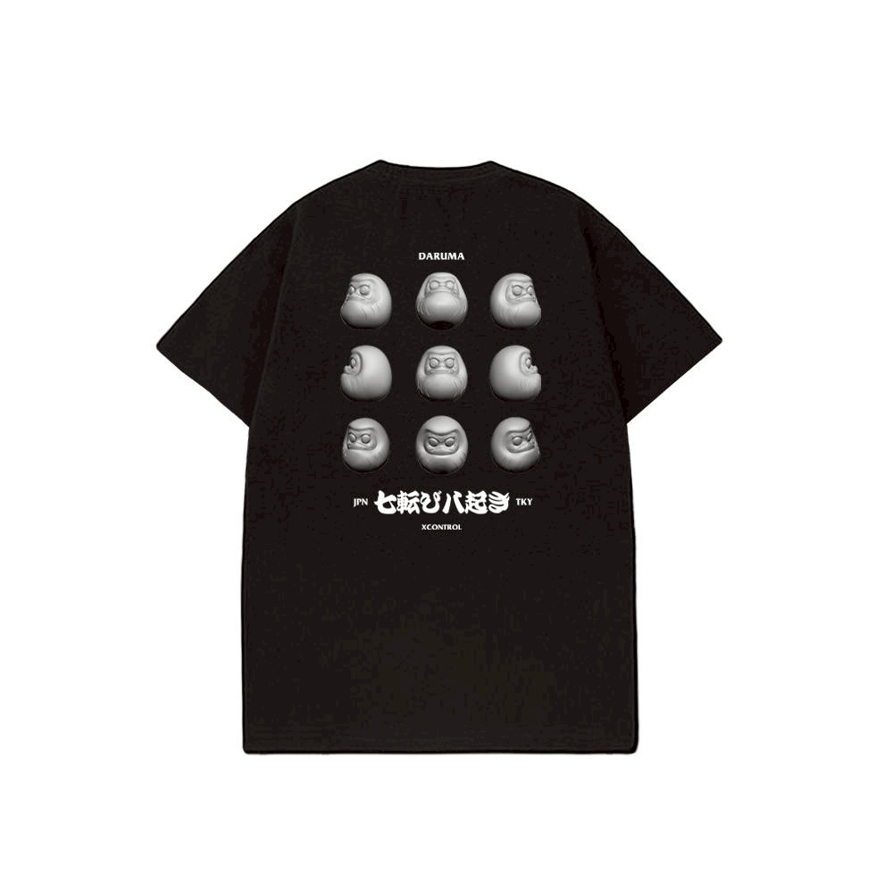 XCTRL 多面立體達摩短T-黑