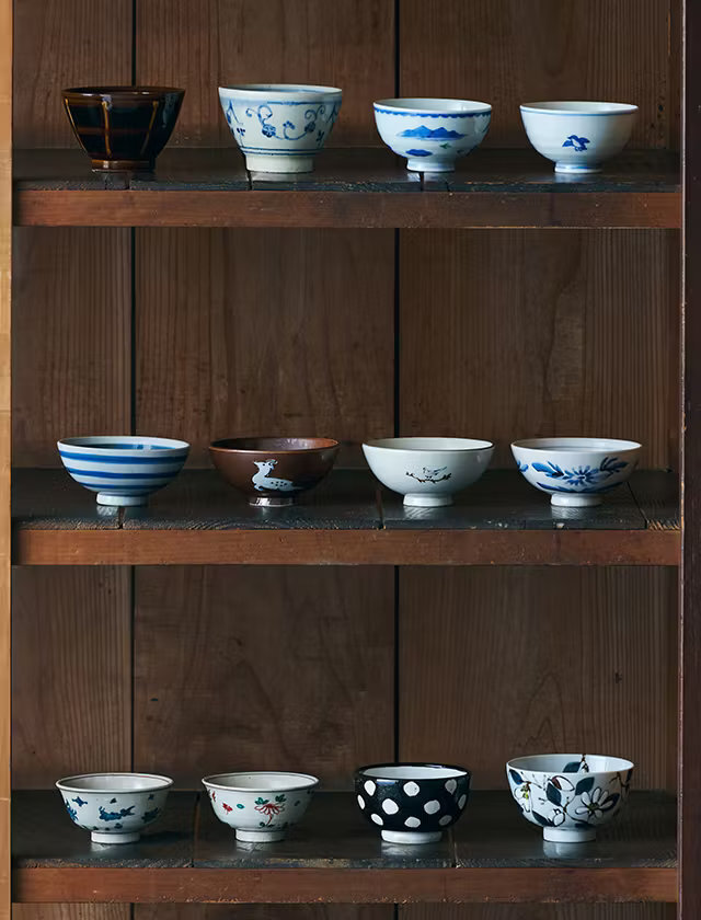 美品 未使用 村田森さん 安南手牡丹唐草茶碗 中川政七商店- 好日茶碗/ 安南唐草