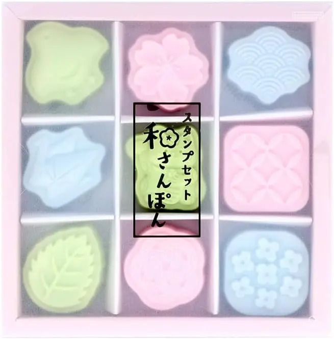 招財貓 日系和果子印章 造型印章 9入組｜SUN STAR 日本