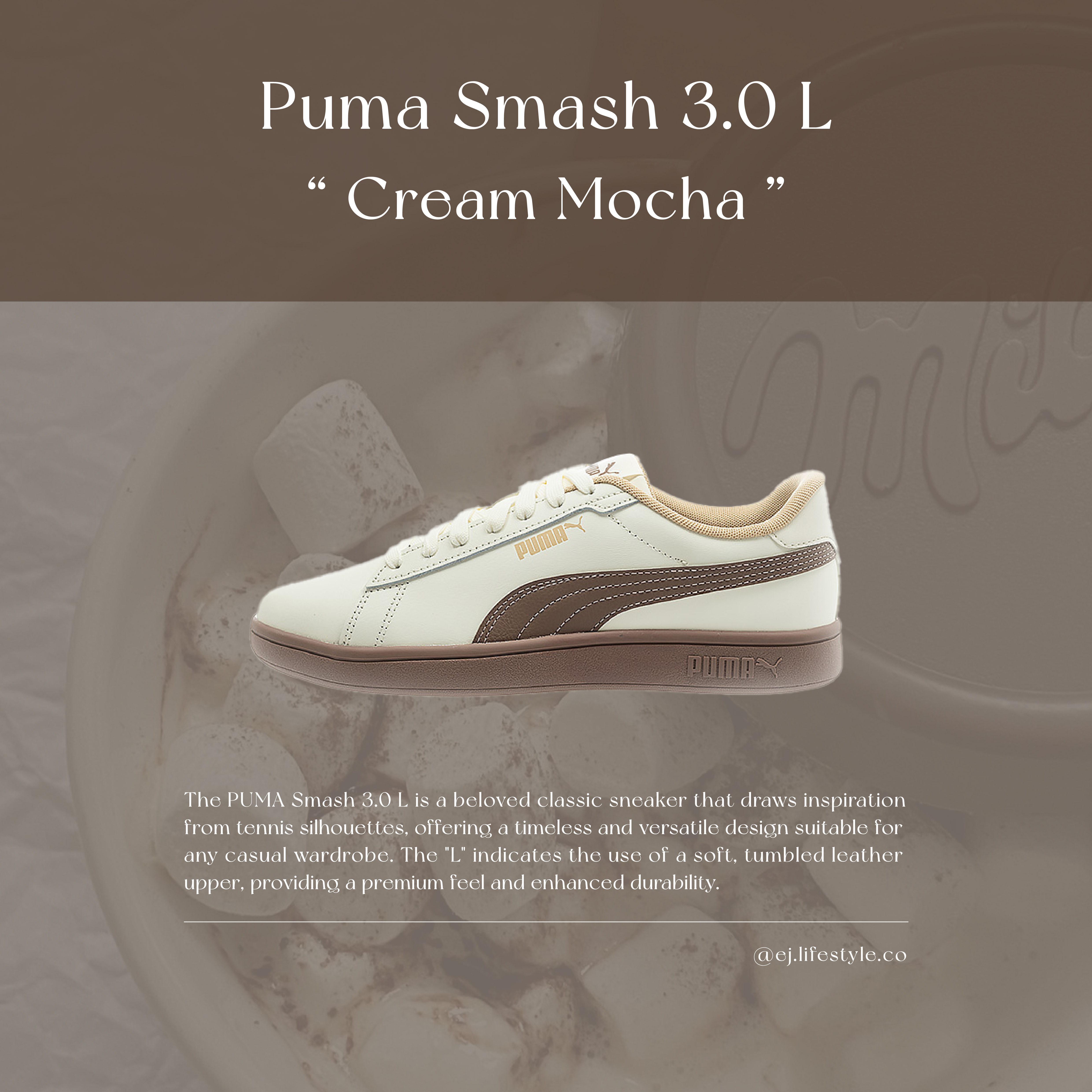 <11/29 17:00收單⚡️> PUMA SMASH 3.0 L 奶油摩卡 咖啡色 巧克力 大地色 米白 奶油白 男女鞋 390987-38 / 調貨