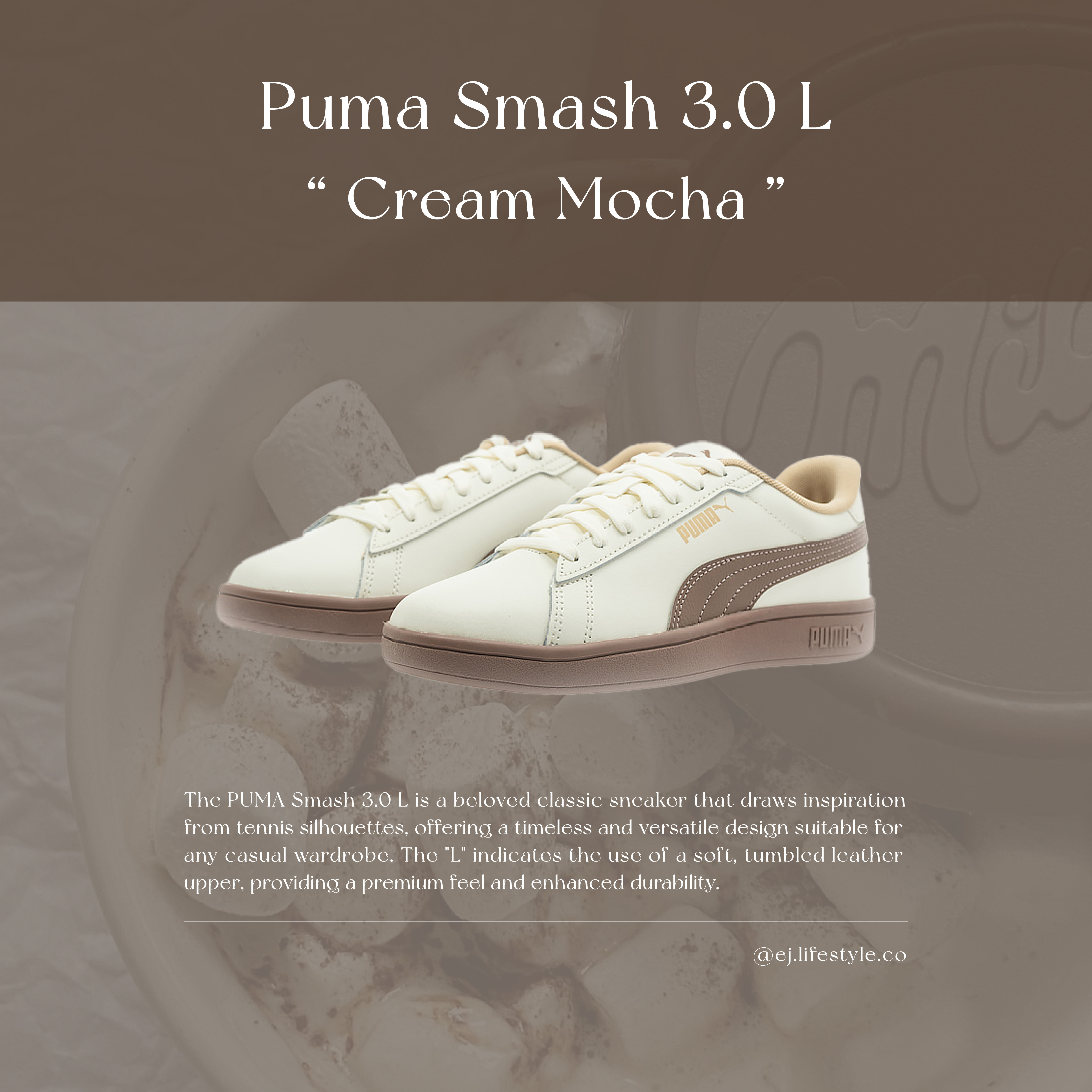 <11/29 17:00收單⚡️> PUMA SMASH 3.0 L 奶油摩卡 咖啡色 巧克力 大地色 米白 奶油白 男女鞋 390987-38 / 調貨