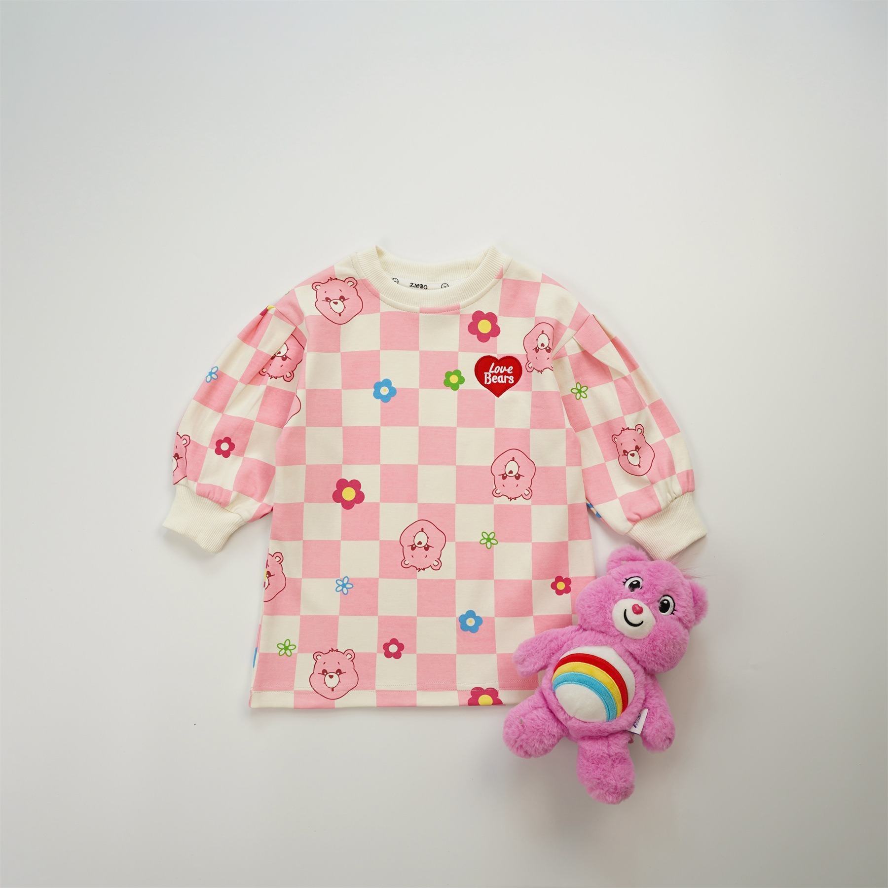 餅乾家🍪特價 棋盤格熊熊洋裝