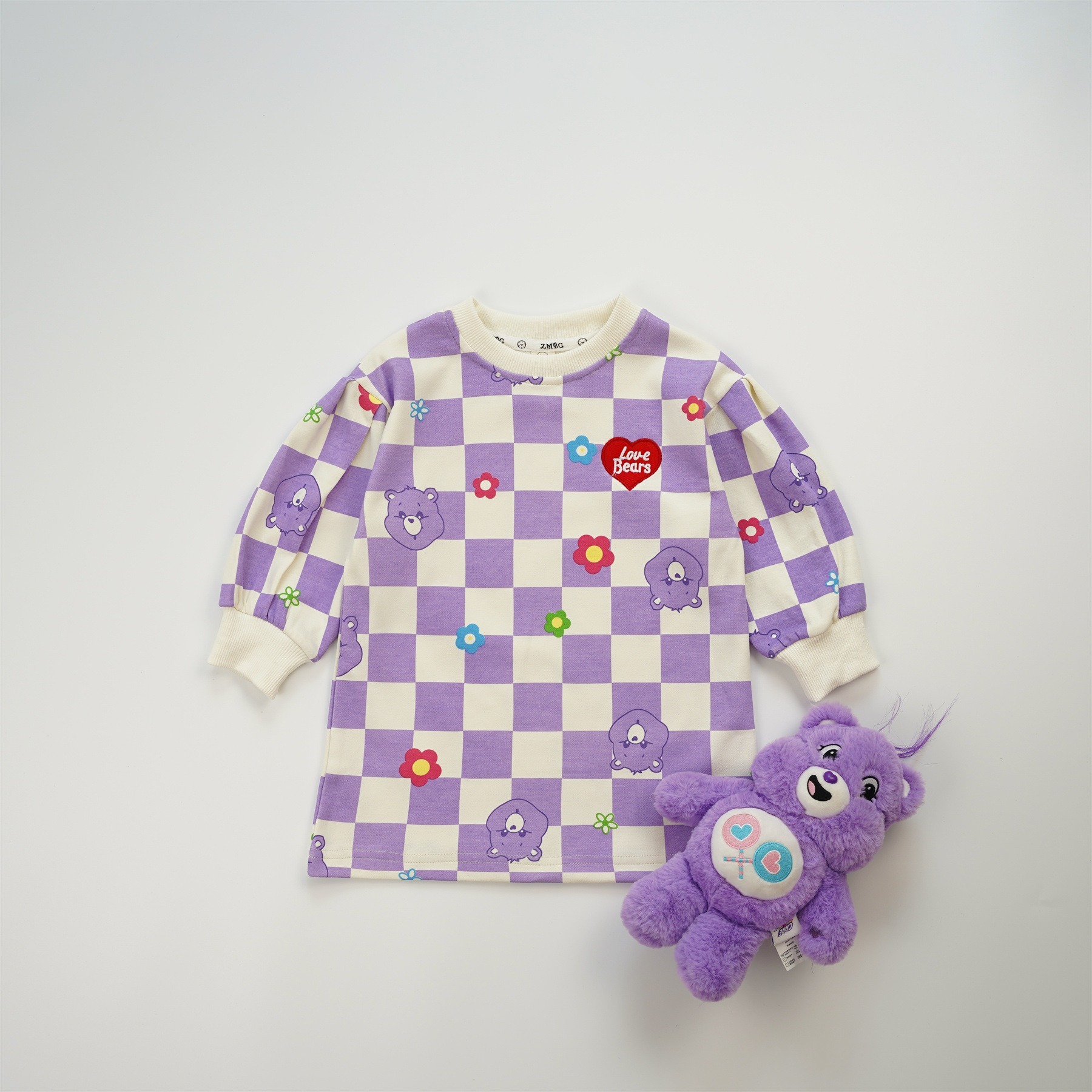 餅乾家🍪特價 棋盤格熊熊洋裝