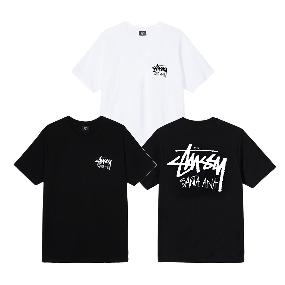 Stussy Stock Santa Ana Tee Black 短T 黑/白 3904006