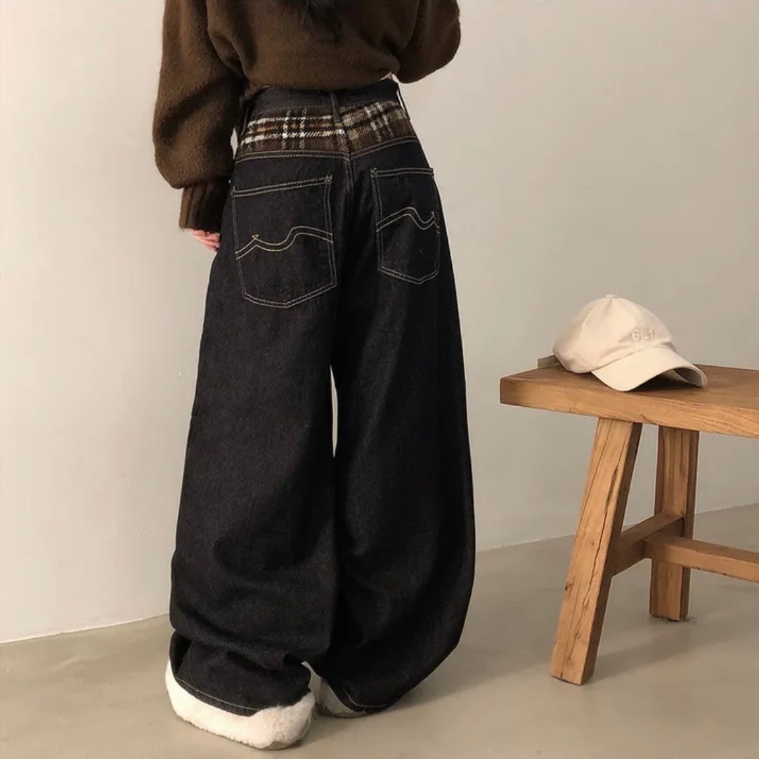 【優惠預訂】KR NON-FADE CHECK FLEECE WIDE PANTS