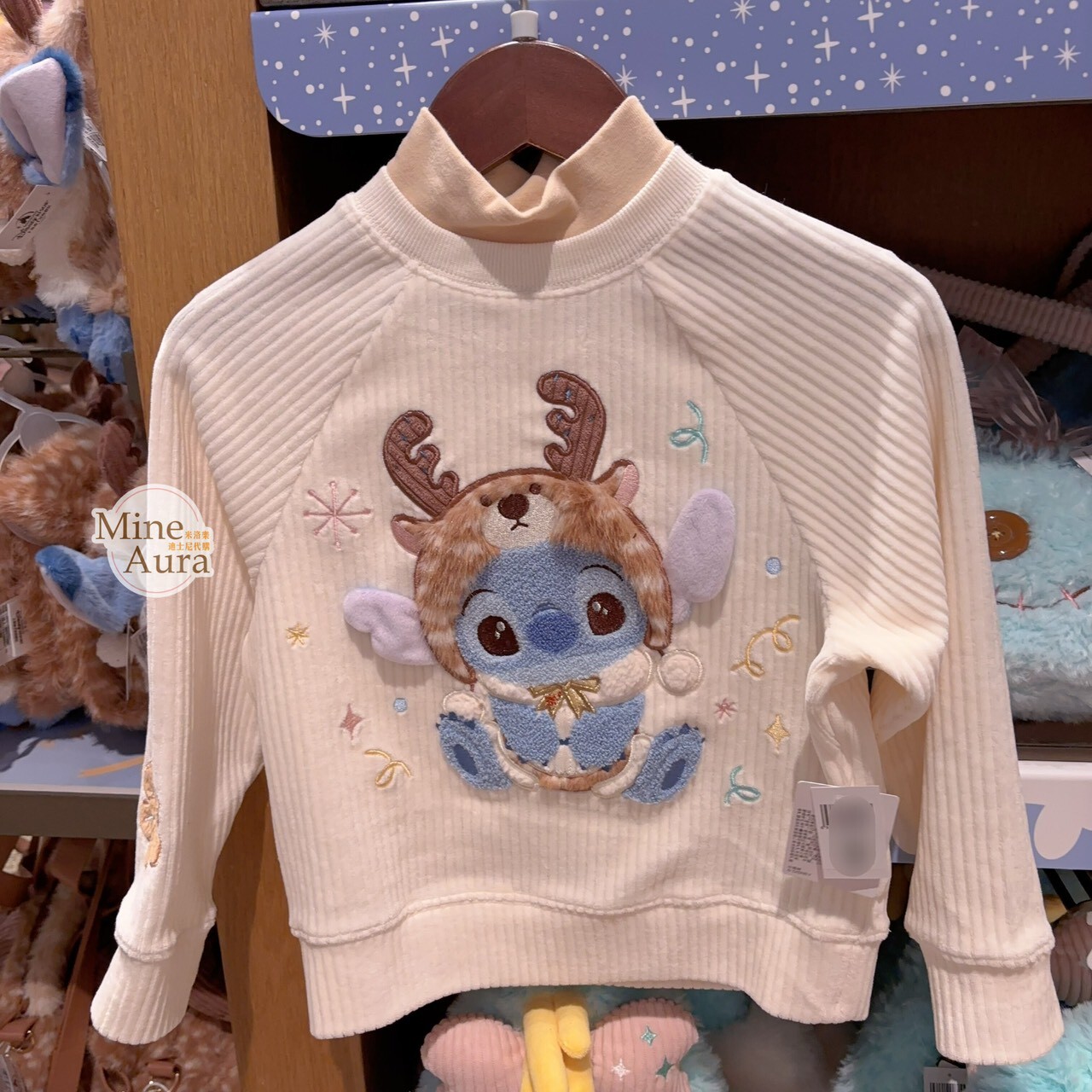 2025 冬日 史迪奇和朋友們系列 史迪奇 Stitch 安琪拉 Angel 圖案 兒童 上衣 長T 星際寶貝 Lilo & Stitch -上海迪士尼樂園