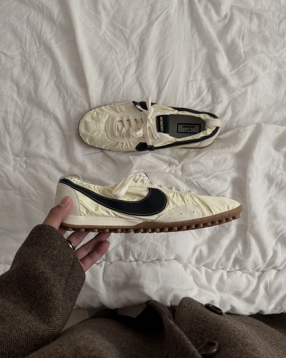 NIKE MOON SHOE X JACQUEMUS 聯名鞋 鵝黃色