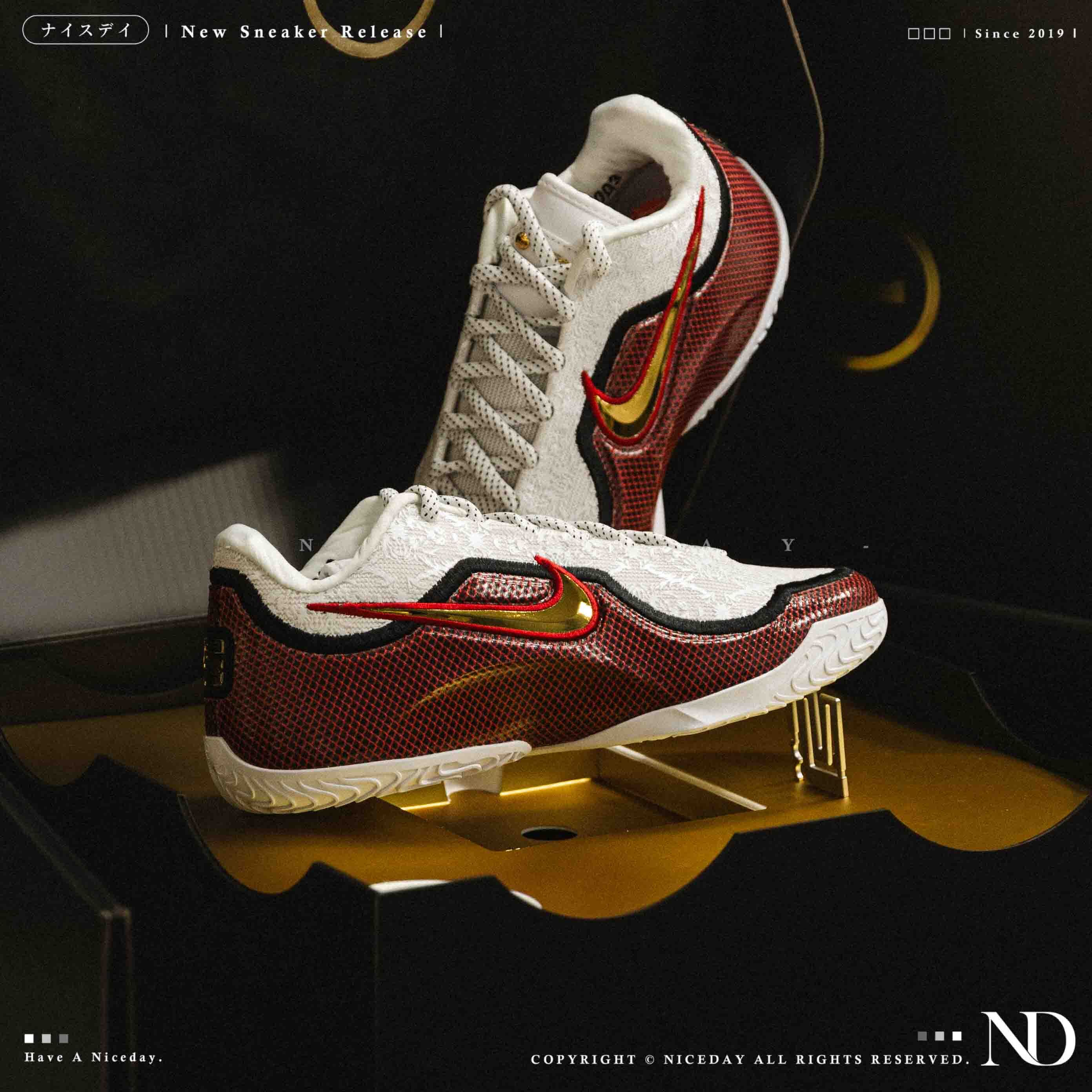 NICEDAY 代購 NIKE LEBRON 23 白紅 酒紅 詹姆斯 小皇帝 緩震 實戰 籃球鞋 IB9563-100