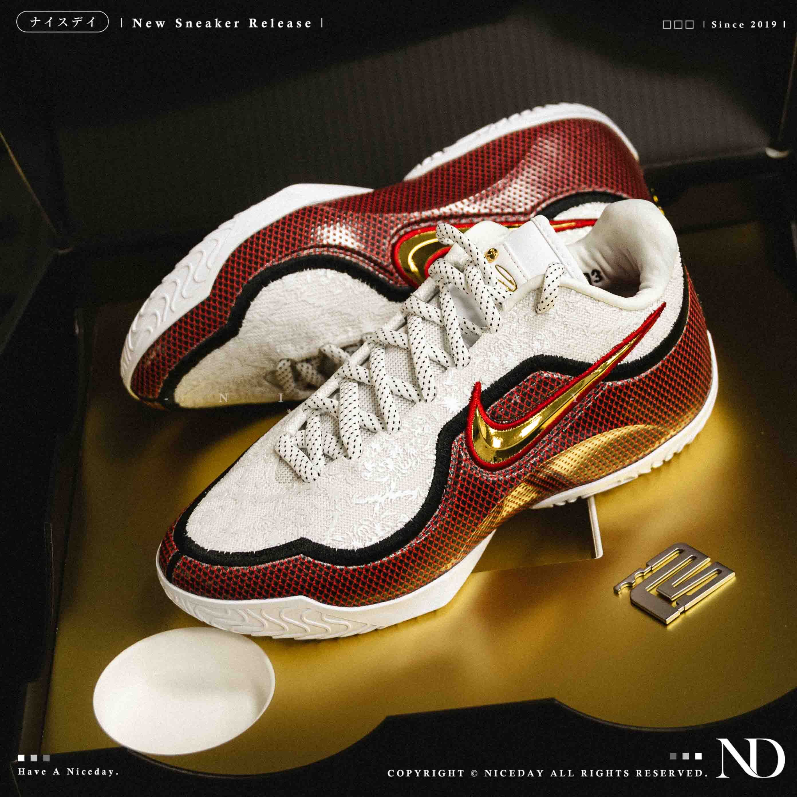 NICEDAY 代購 NIKE LEBRON 23 白紅 酒紅 詹姆斯 小皇帝 緩震 實戰 籃球鞋 IB9563-100