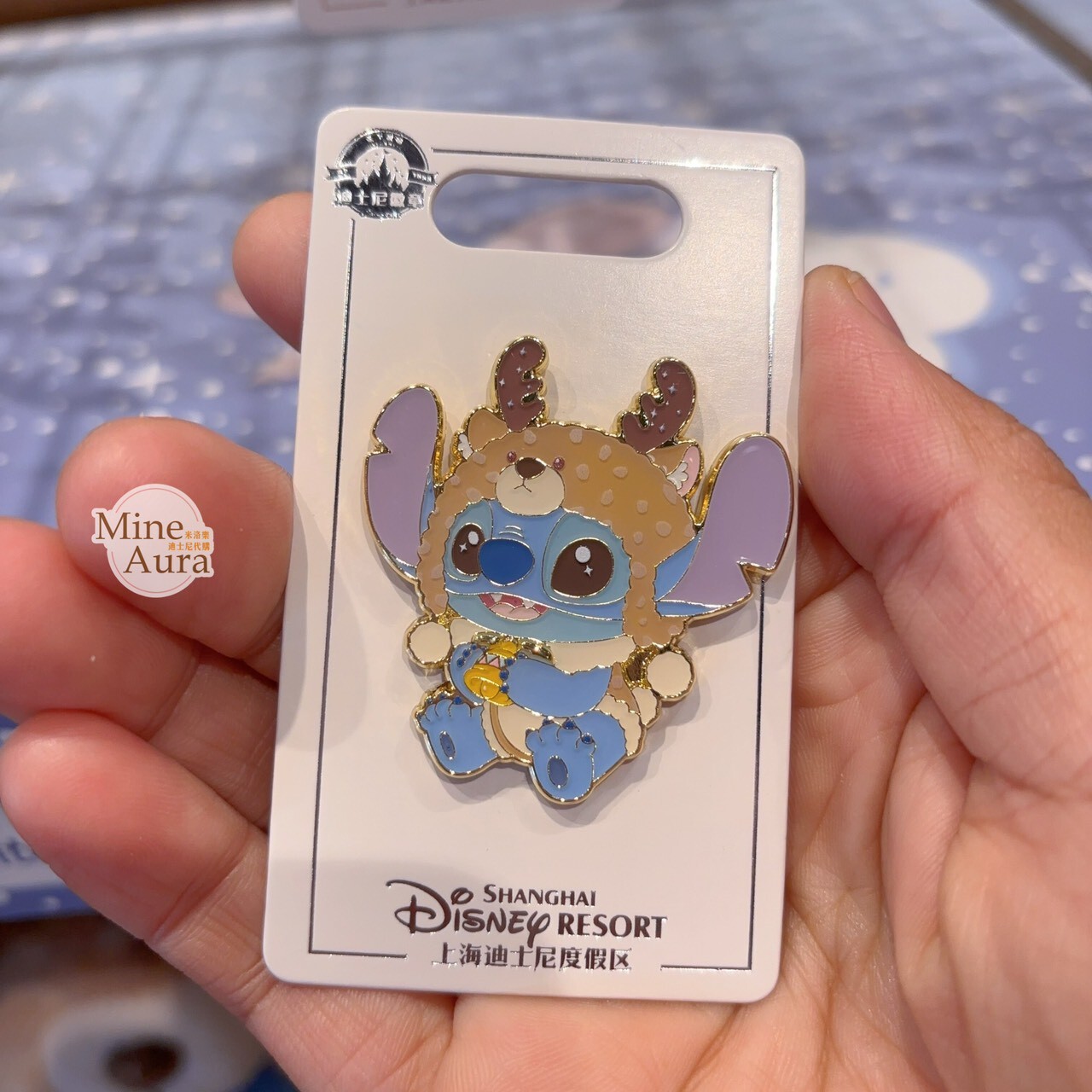 2025 冬日 史迪奇和朋友們系列 史迪奇 Stitch 安琪拉 Angel 造型 徽章 PIN 星際寶貝 Lilo & Stitch -上海迪士尼樂園