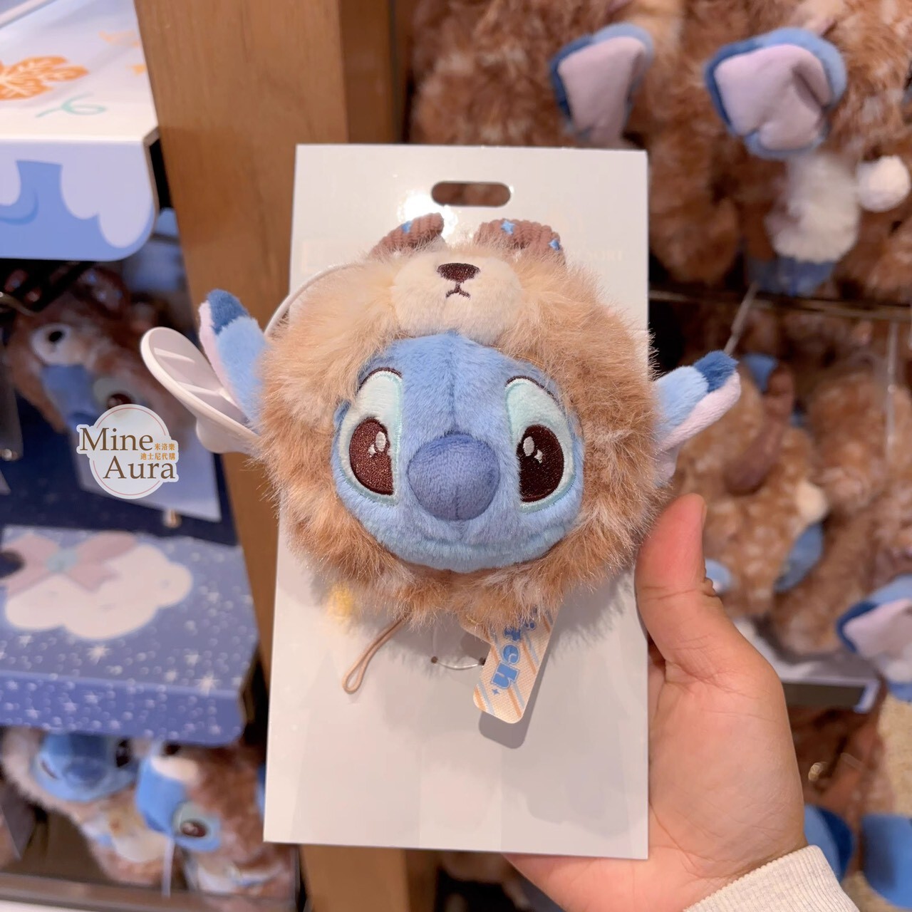 2025 冬日 史迪奇和朋友們系列 史迪奇 Stitch 絨毛大頭造型 多功能 手機掛繩 星際寶貝 Lilo & Stitch -上海迪士尼樂園