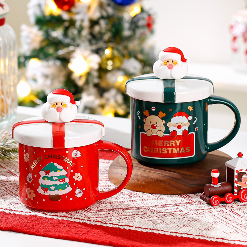 Christmas Gift Set Mug with Lid & Spoon