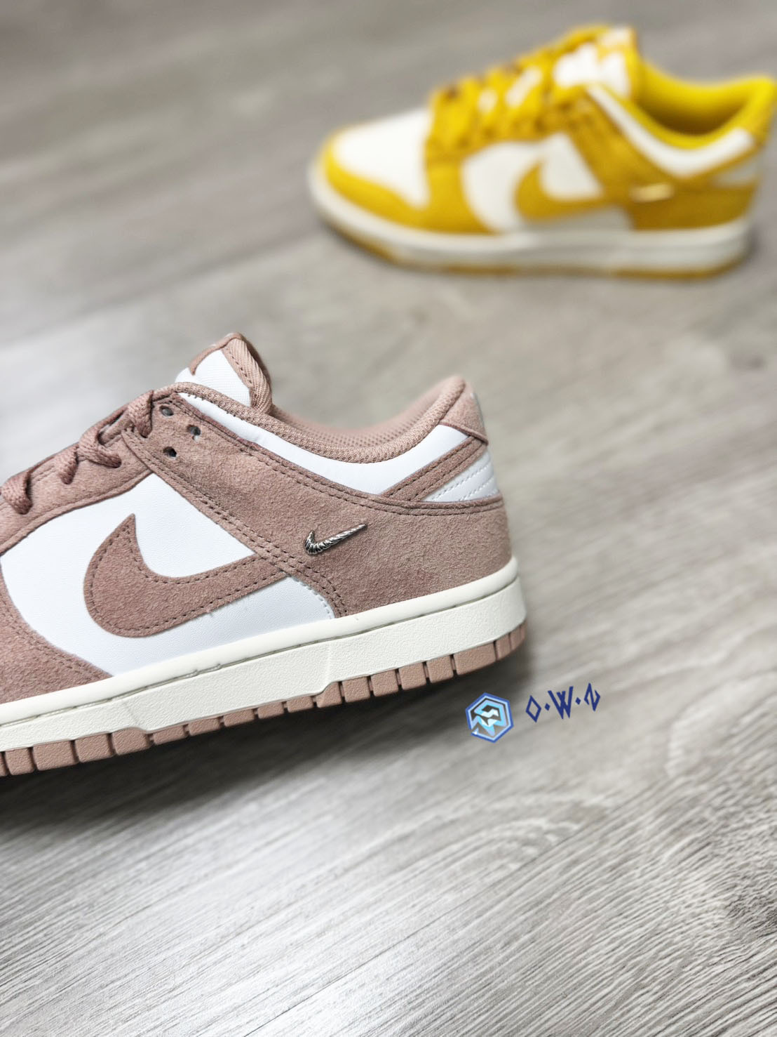 【OWN】NIKE DUNK LOW 低筒 球鞋 皮革 麂皮 銀勾 金勾 特殊款 女版 乾燥玫瑰 芥末黃