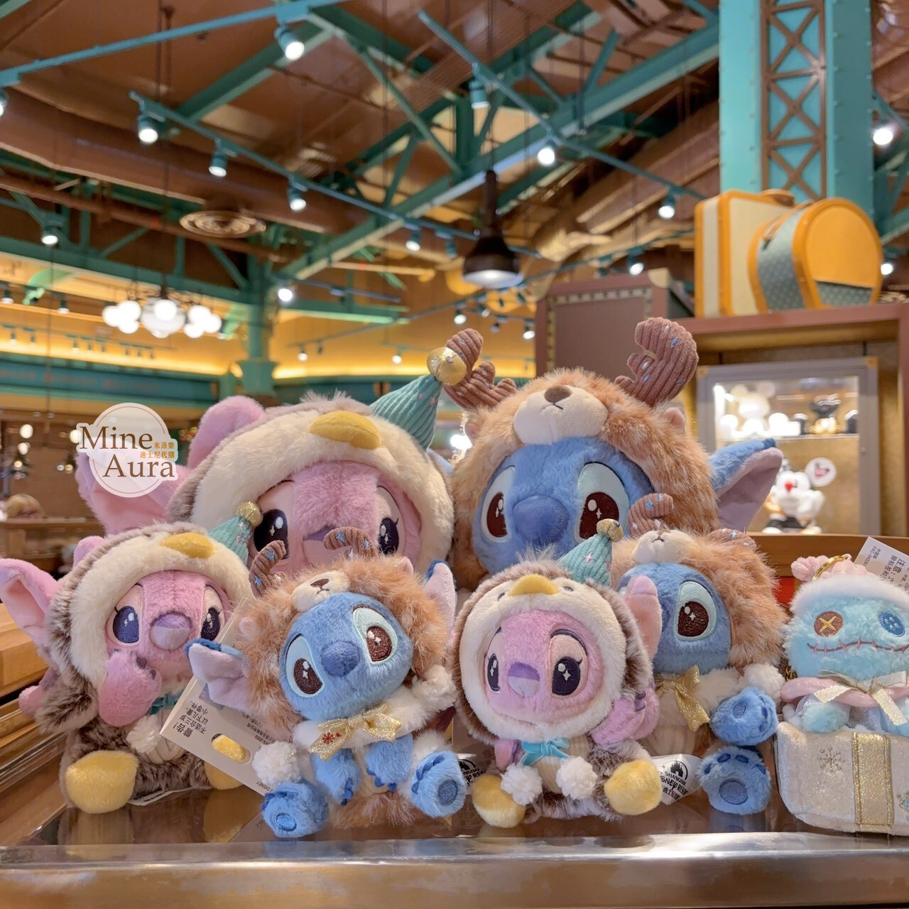 2025 冬日 史迪奇和朋友們系列 史迪奇 Stitch 絨毛 鑰匙圈 吊飾 星際寶貝 Lilo & Stitch -上海迪士尼樂園