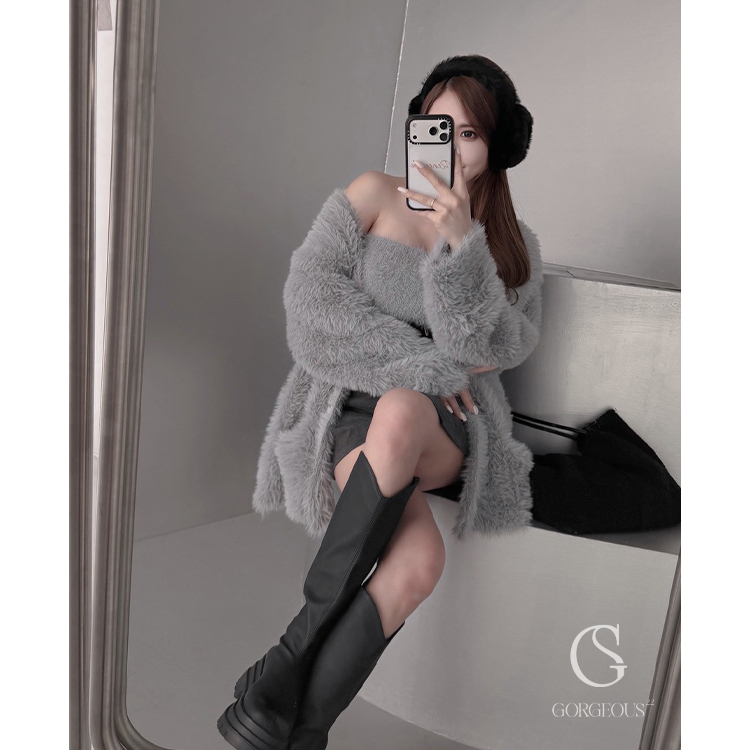 M138 「海馬毛毛平口+外套SET.」