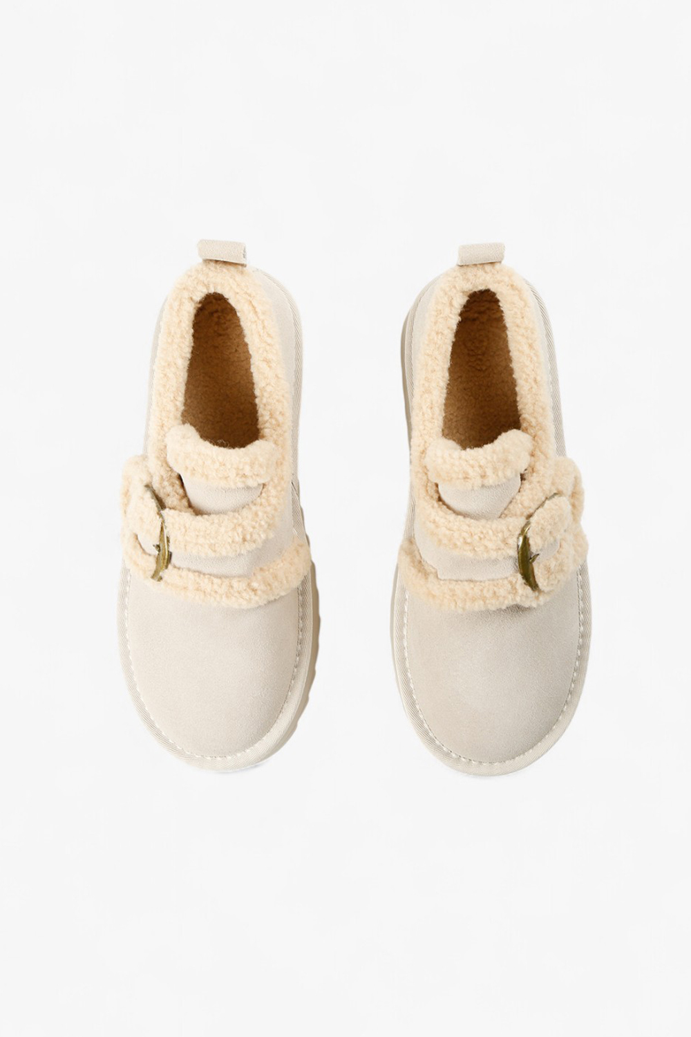 Softie 飾扣毛絨感便鞋