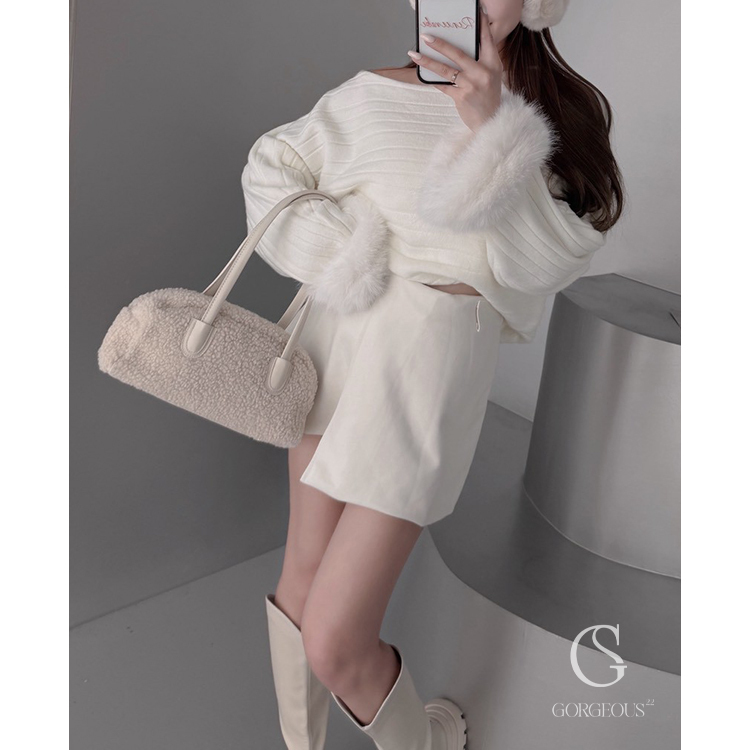 G5212 「暖磨毛片褲裙(贈皮帶)」