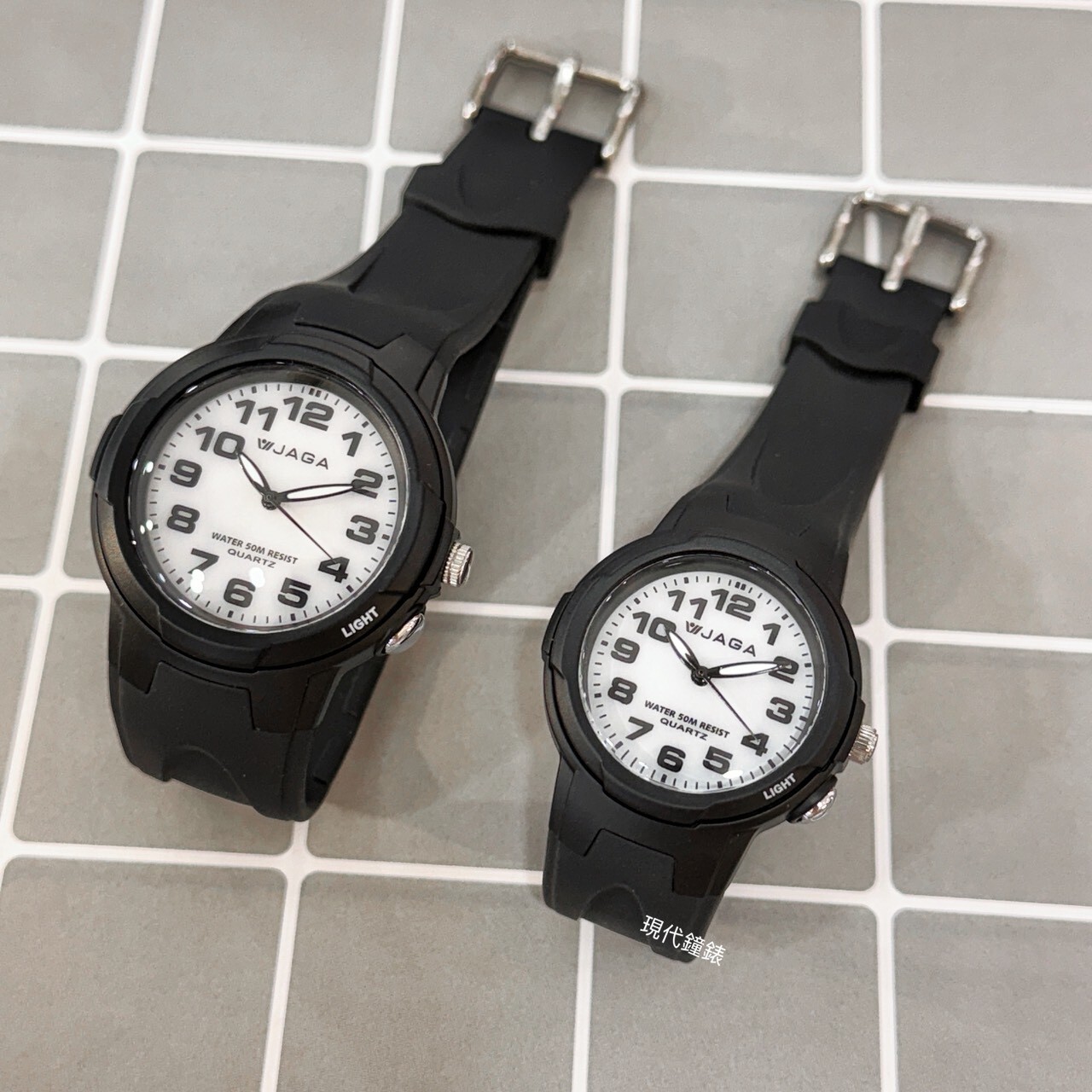 【JAGA 捷卡】夜光防水指針對錶 AQ-68-A(39mm)/AQ-71-A(33mm) 現代鐘錶