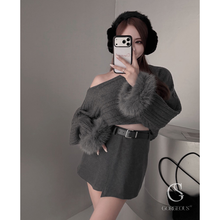 M74 「高磅綿密密毛領袖毛衣」