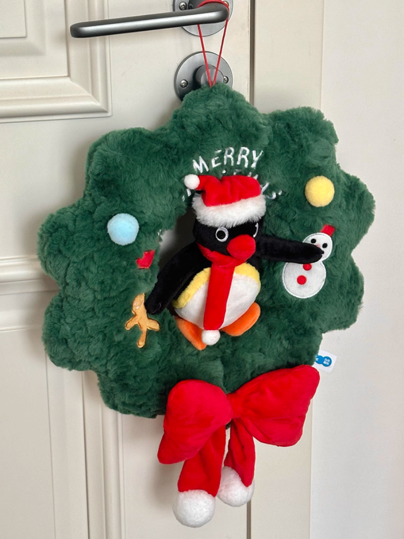 【 出清 】Pingu  聖誕圈絨毛公仔