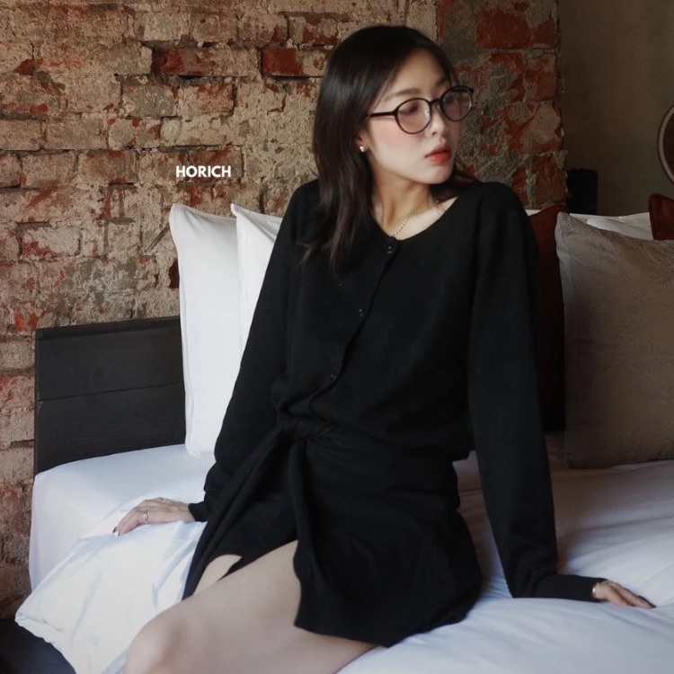 𝐍𝐨𝐯.𝟐𝟓 / 4225 - 超親膚披肩針織小外套(5色) - 黑色