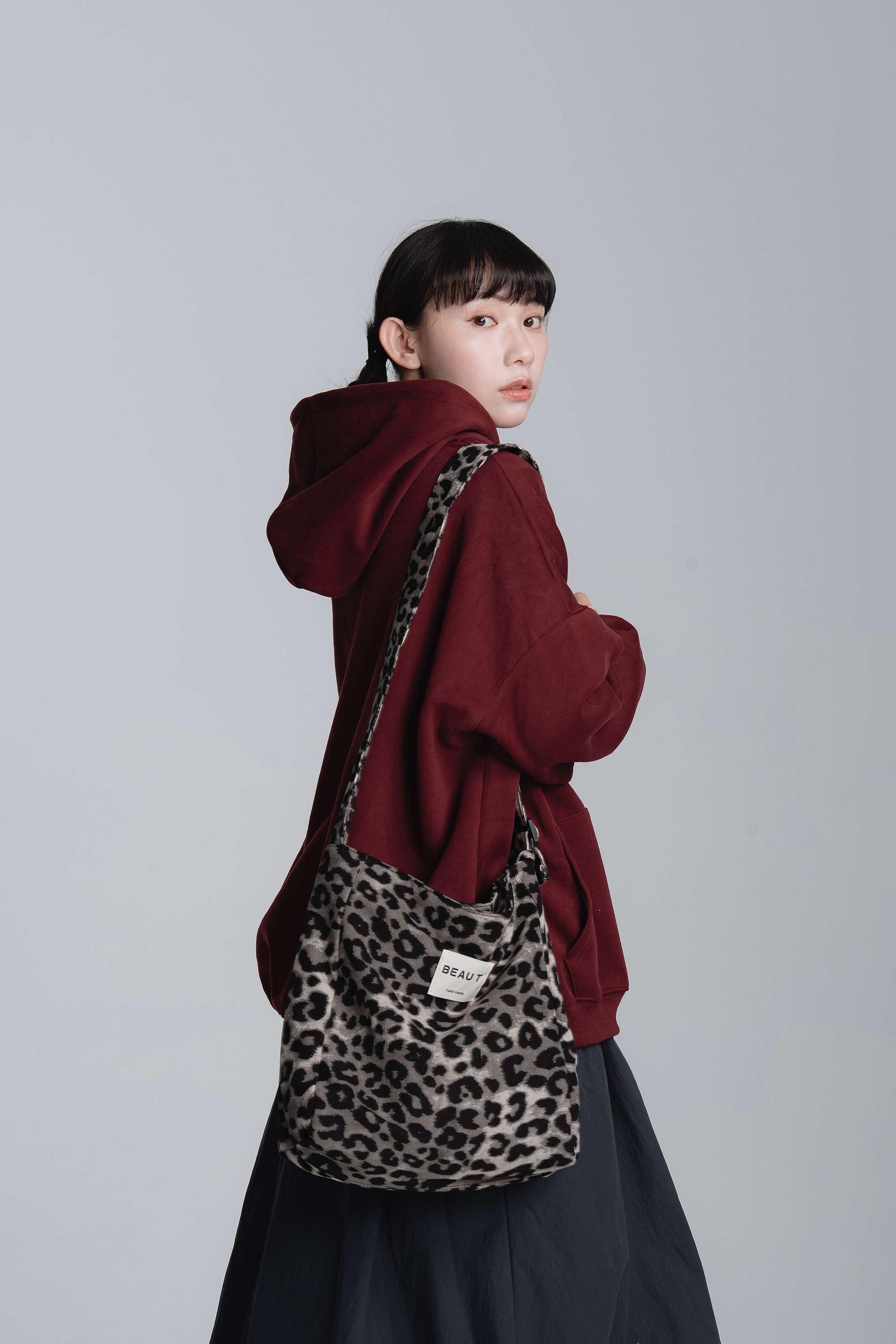 日常花格紋側背包 3色