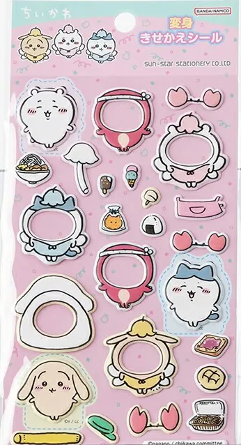 吉伊卡哇 造型變裝貼紙 粉紅｜SUN STAR 日本