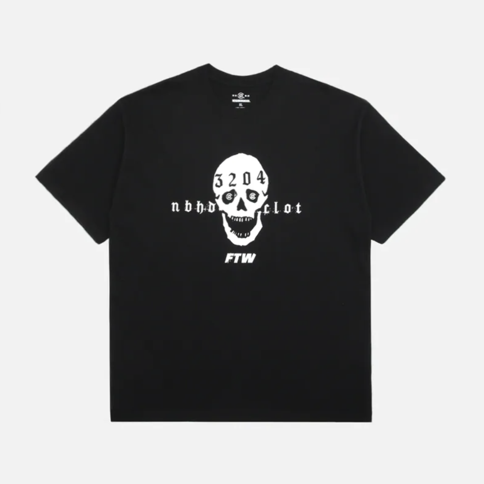 -(B4c03)-CLOT X NEIGHBORHOOD S/S TEE 聯名款 骷髏 短Ｔ 黑色-252PC20N-ST01S