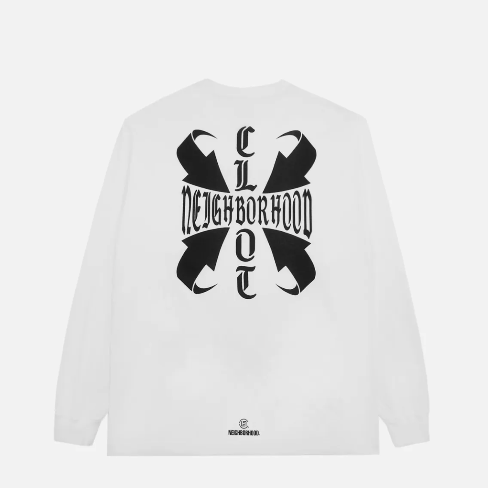 -(B5b03)-CLOT X NEIGHBORHOOD L/S TEE FW25 聯名款 薄長Ｔ 白色-252PC20N-LT02S