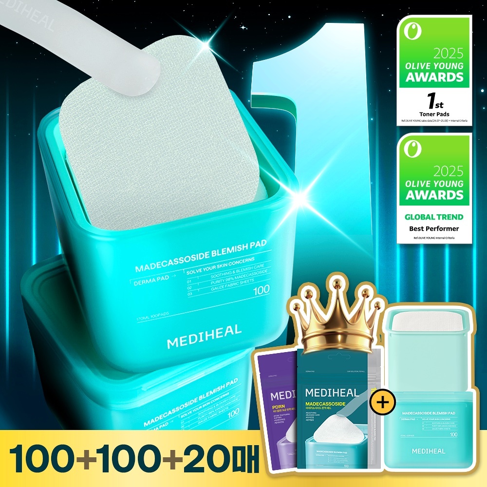 《現貨》MEDIHEAL Madecassoside Blemish Pad 100P Special Set 1+1 +10p+10P PDRN