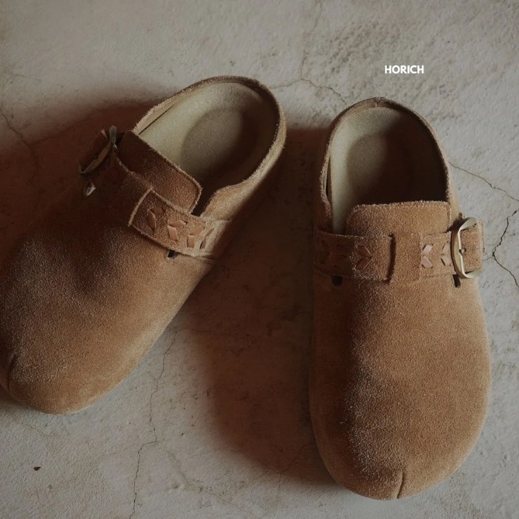 𝐍𝐨𝐯.𝟐𝟓 / D5092-37 - 編織民族風麂皮拖鞋35-40碼 栗子色