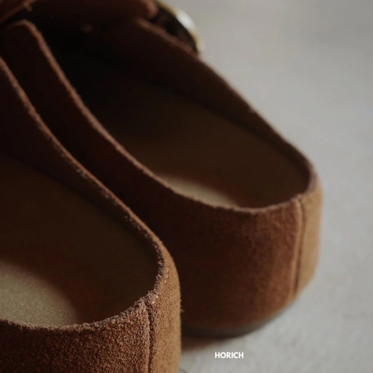 𝐍𝐨𝐯.𝟐𝟓 / D5092-37 - 編織民族風麂皮拖鞋35-40碼 摩卡色