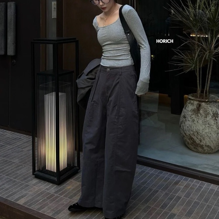 𝐍𝐨𝐯.𝟐𝟓 / 5833 - 小個專屬挺版繭型褲(2色)S-L深墨灰