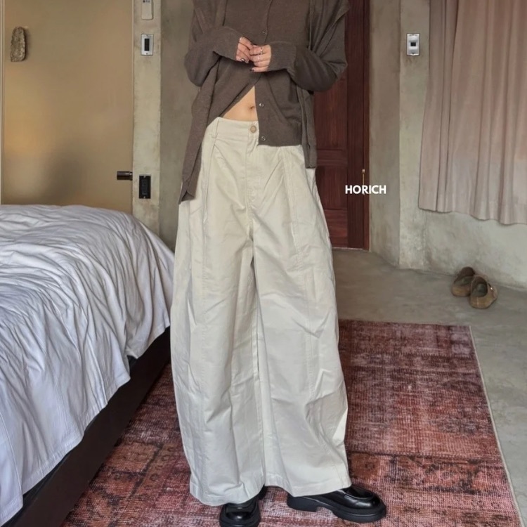 𝐍𝐨𝐯.𝟐𝟓 / 5833 - 小個專屬挺版繭型褲(2色)S-L灰杏