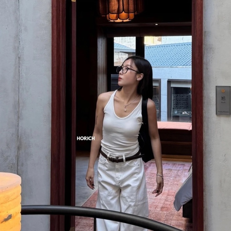 𝐍𝐨𝐯.𝟐𝟓 / 588-1 - 遮副乳工字美背背心(8色)白色