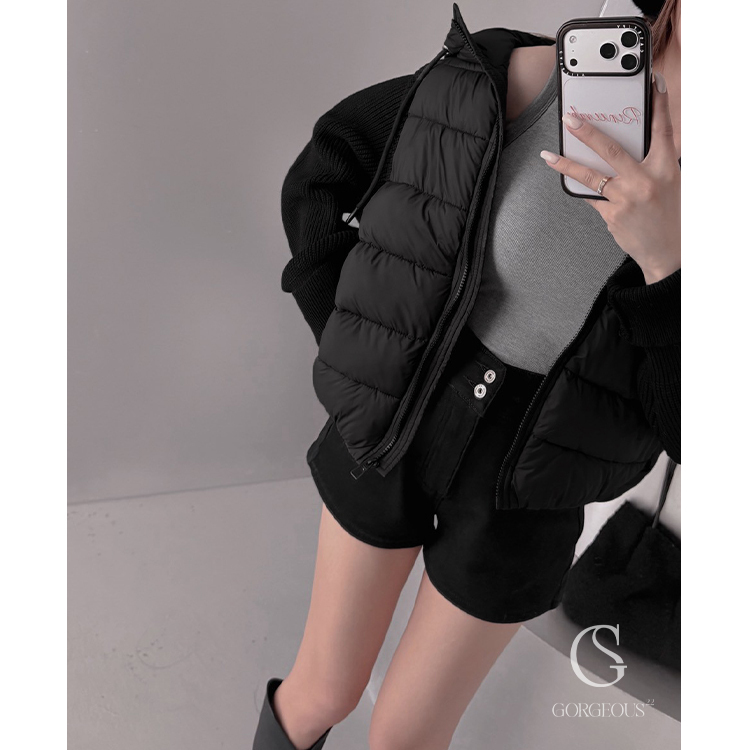 G5201 「銀狐絨保暖牛仔短褲」