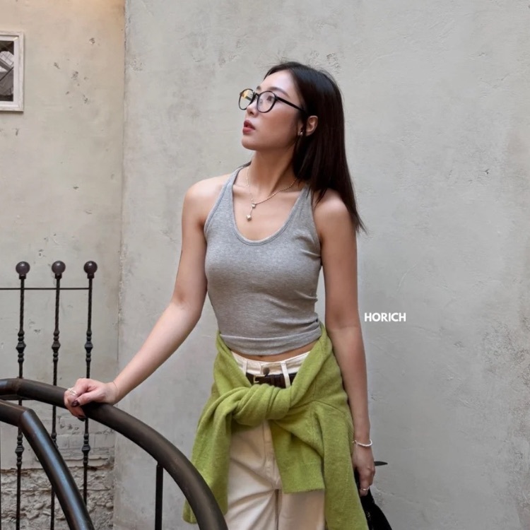 𝐍𝐨𝐯.𝟐𝟓 / 588-1 - 遮副乳工字美背背心(8色)灰色