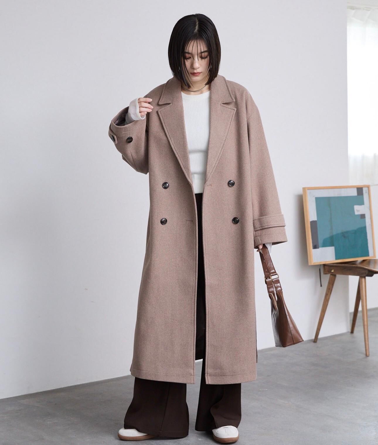 【預購】JN1128101 Mono-Mart 絨褸長大褸