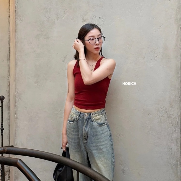 𝐍𝐨𝐯.𝟐𝟓 / 588-1 - 遮副乳工字美背背心(8色)紅色