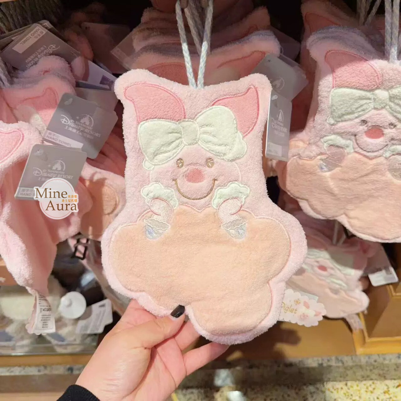 2025 小熊維尼和朋友們 居家系列 小豬 皮傑 piglet 造型 擦手巾 -上海迪士尼樂園