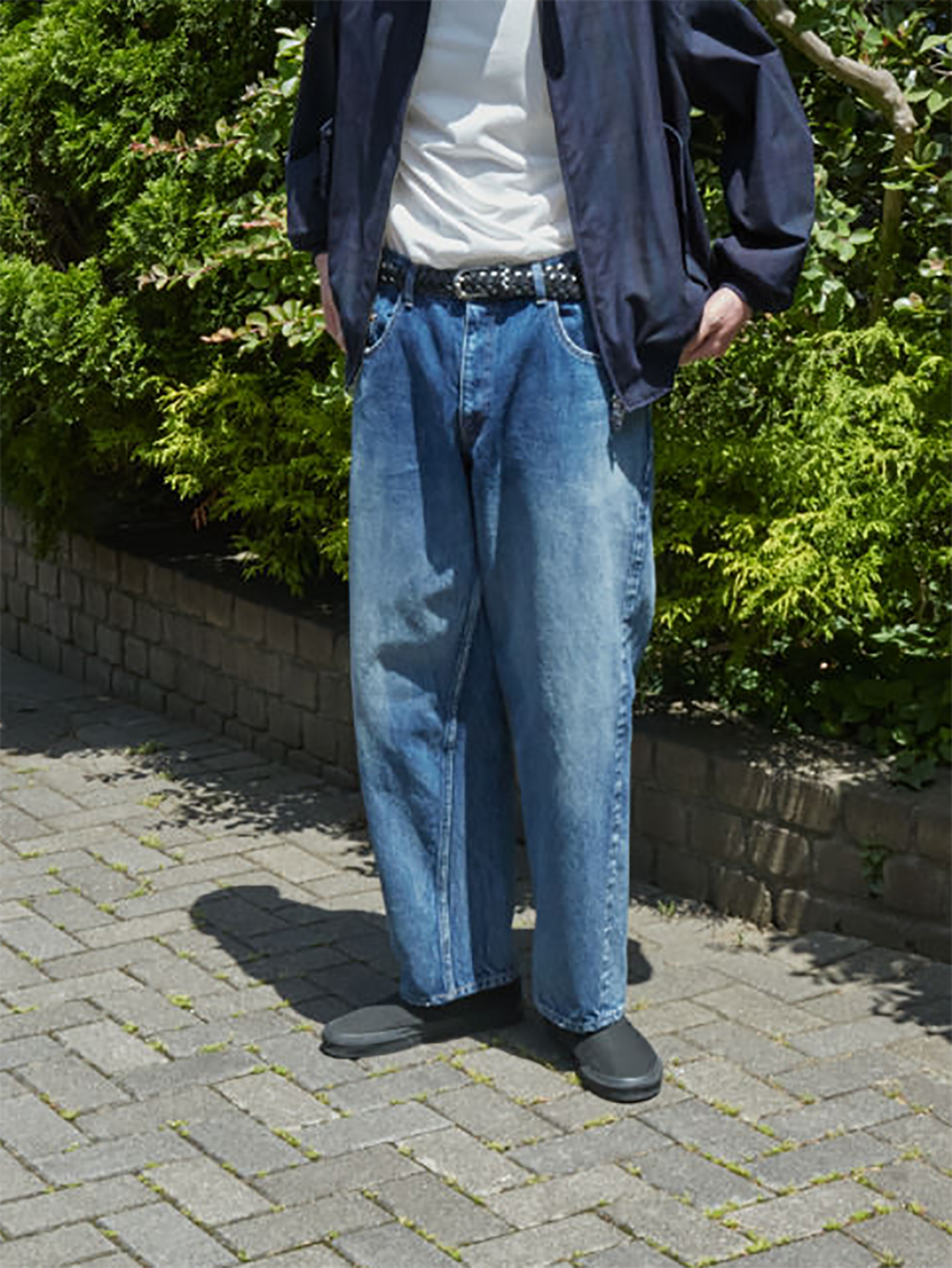 CIOTA New Baggy 5 Pocket Pants Medium Dark Blue Damage