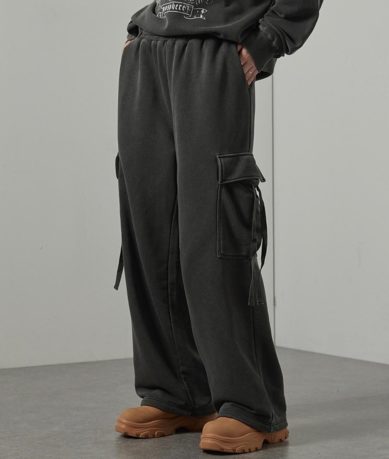 【預購】JN1128103 Alfred Alex  男女同款復古顏料/生物水洗運動褲