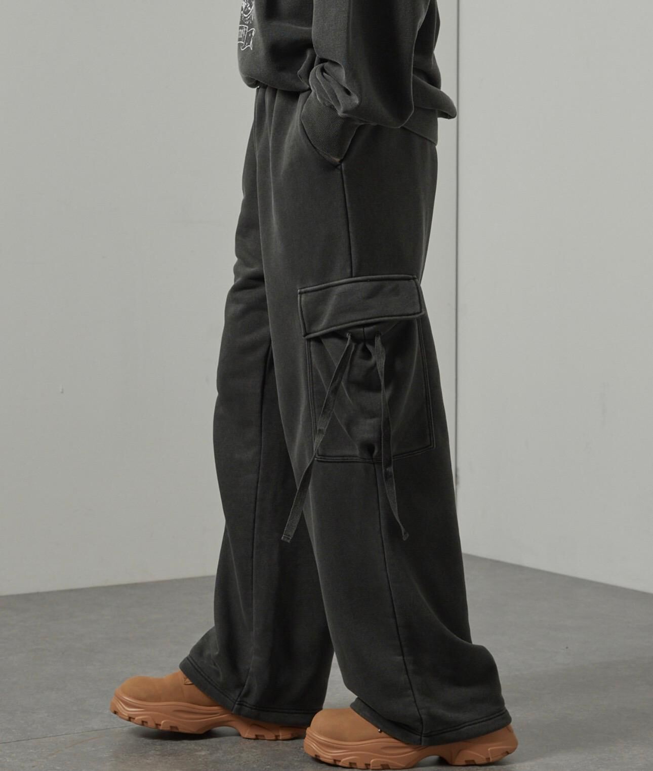 【預購】JN1128103 Alfred Alex  男女同款復古顏料/生物水洗運動褲